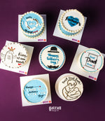 Father's Day mini cake assortment from Gateau Gourmet Cafe with various themed designs and messages