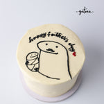 Gateau Gourmet Cafe Flork Father's Day Cake with cute frosting drawing and happy fathers day message