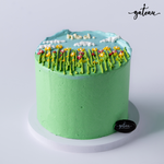 Delicious garden flowers Cake from Gateau Gourmet Cafe with vibrant colors and floral decoration
