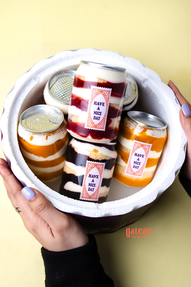 Delicious gourmet summer treats online in jars and cans from Gateau Gourmet Cafe for a refreshing dessert experience