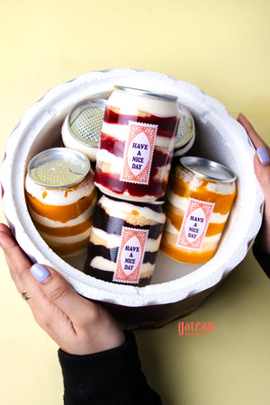 Delicious gourmet summer treats online in jars and cans from Gateau Gourmet Cafe for a refreshing dessert experience