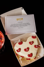 Mini Heart Shape Lunch Box Cake from Gateau Gourmet Cafe with love decoration and note