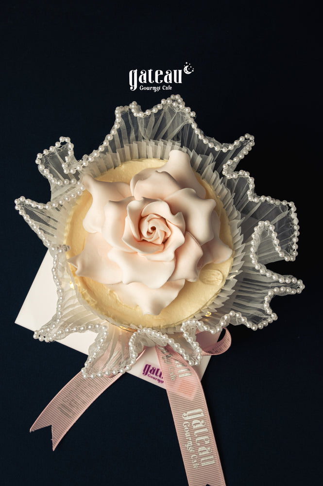 Gateau Gourmet Cafe elegant cake with delicate rose decoration for Mother's Day cake delivery