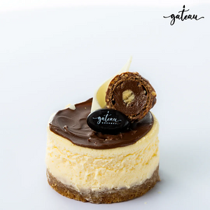 Nutella Ferrero cheesecake with creamy layers and chocolate topping from Gateau Gourmet Cafe