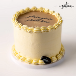 Gateau Gourmet Cafe photo cake with edible image customizable with white cream frosting and decorative border