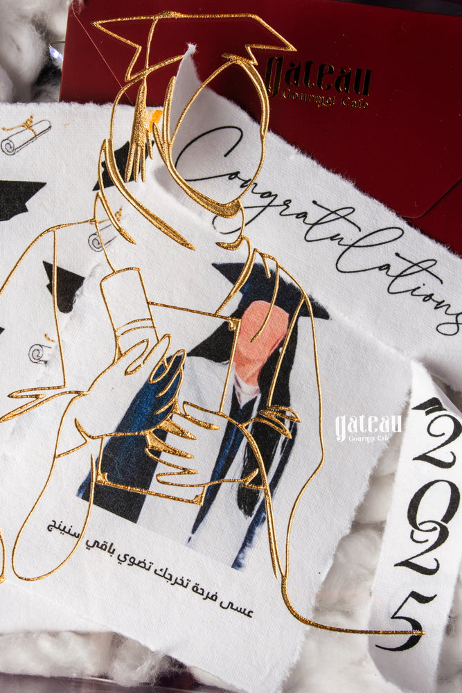 Unique graduation cake by Gateau Gourmet Cafe with elegant design for celebrating achievements