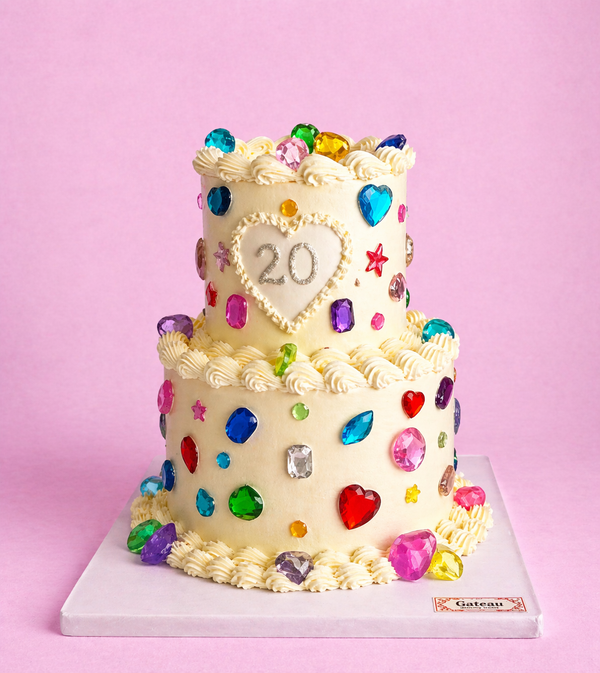 Rhinestone Birthday Cake — handcrafted by Gateau Gourmet in Abu Dhabi
