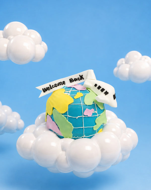 Welcome Back Traveler Cake