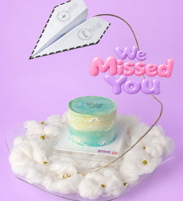 Ready for Takeoff –Welcome Back Cake with Arrangement