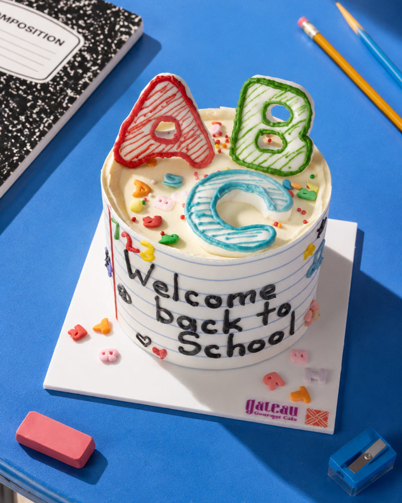 Back to School Cake — handcrafted by Gateau Gourmet in Abu Dhabi
