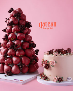 Cake With Strawberry Tower