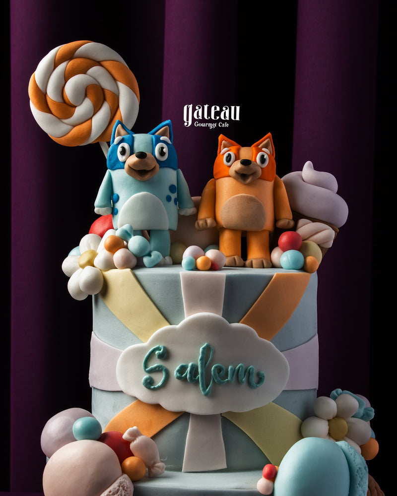 Bluey & Bingo Themed Cake