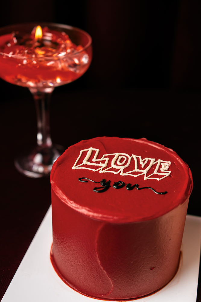 Mini Love Red Cake With Candle