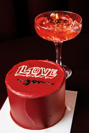 Mini Love Red Cake With Candle