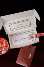 Mini Loaf Cake With Candle in a beautifully designed box for Valentine's Day celebration