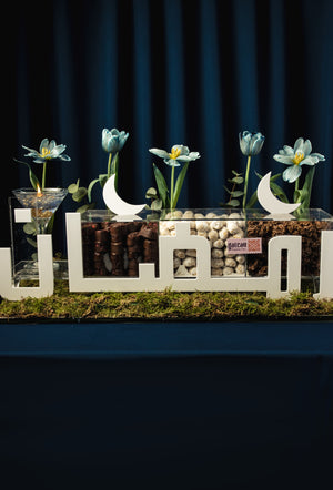 Ramadan sweet gift boxes beautifully arranged with chocolates and flowers at Gateau Gourmet Cafe