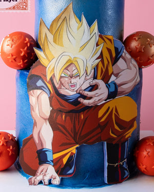 Sanguko-of-dragon-ball-z-fondant-cake featuring colorful design and detailed character illustration