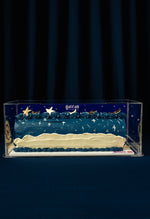 Sky Canvas Ramadan Roll Cake from Gateau Gourmet Cafe with decorative blue and white icing